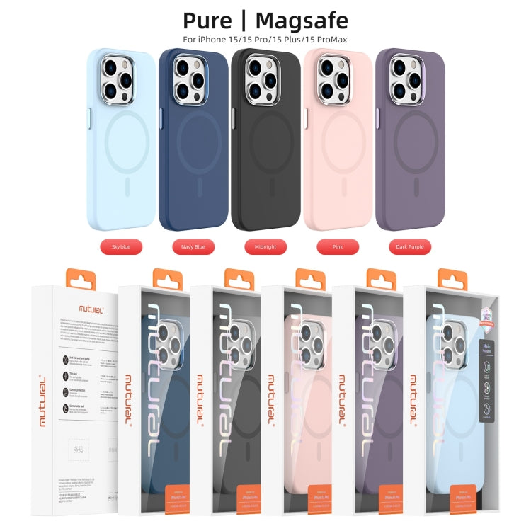 For iPhone 15 Pro Mutural Karen Series Liquid Silicone Magsafe Phone Case(Grey) - iPhone 15 Pro Cases by Mutural | Online Shopping UK | buy2fix