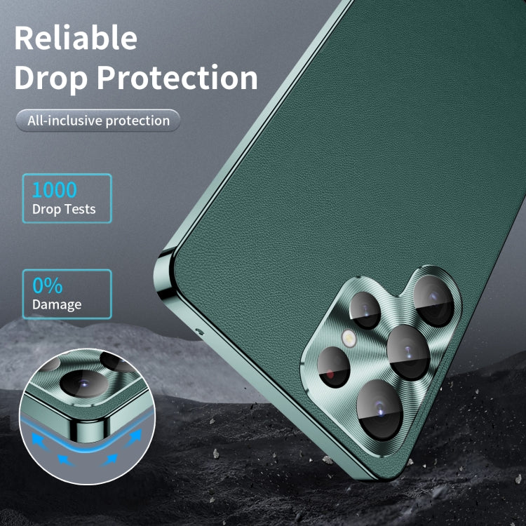 For Samsung Galaxy S24 Ultra 5G MagSafe Magnetic Plain Metal Phone Case(Green) - Galaxy S24 Ultra 5G Cases by buy2fix | Online Shopping UK | buy2fix
