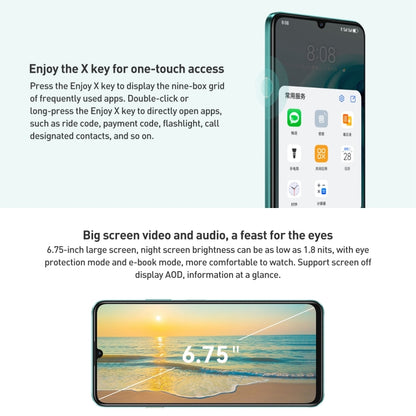 HUAWEI Enjoy 70, 8GB+256GB, Side Fingerprint Identification, 6.75 inch HarmonyOS 4.0 Kirin 710A Octa Core 2.0GHz, Network: 4G, OTG, Not Support Google Play(White) - Huawei Mate & P by Huawei | Online Shopping UK | buy2fix