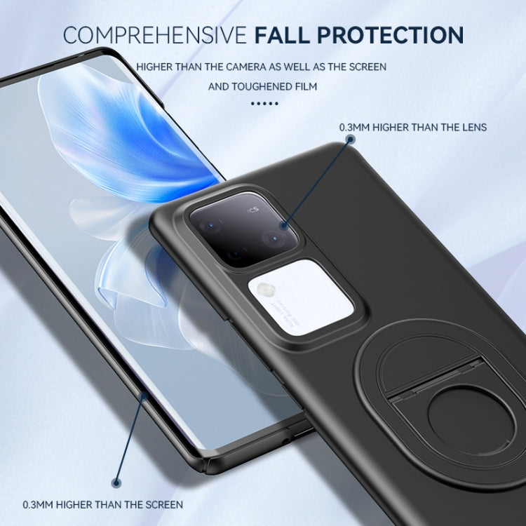 For vivo S18e Magsafe Hidden Fold Holder Full Coverage Shockproof Phone Case(Grey) - vivo Cases by buy2fix | Online Shopping UK | buy2fix