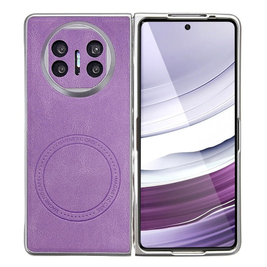 For Huawei Mate X5 Skin Feel Leather Texture MagSafe Pearlescent Paint Shockproof Phone Case(Purple) - Huawei Cases by buy2fix | Online Shopping UK | buy2fix