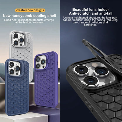 For iPhone 11 Pro Honeycomb Radiating Lens Holder Magsafe Phone Case(Purple) - iPhone 11 Pro Cases by buy2fix | Online Shopping UK | buy2fix