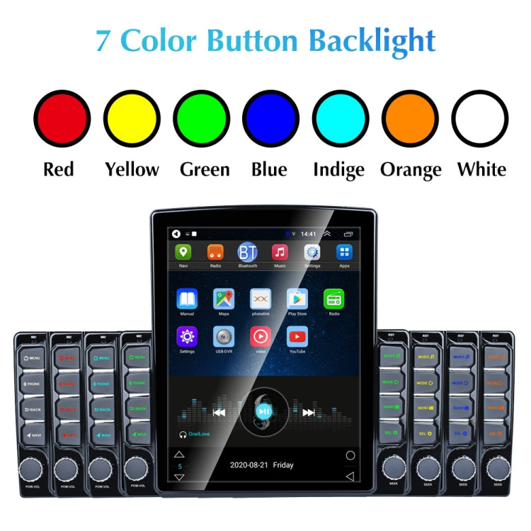 9.7 inch Vertical Screen 2.5D Glass Car Android Universal Player Navigator MP5 Integrated Machine Support Phone Link / GPS / FM / Steering Wheel Control - Car MP3 & MP4 & MP5 by buy2fix | Online Shopping UK | buy2fix