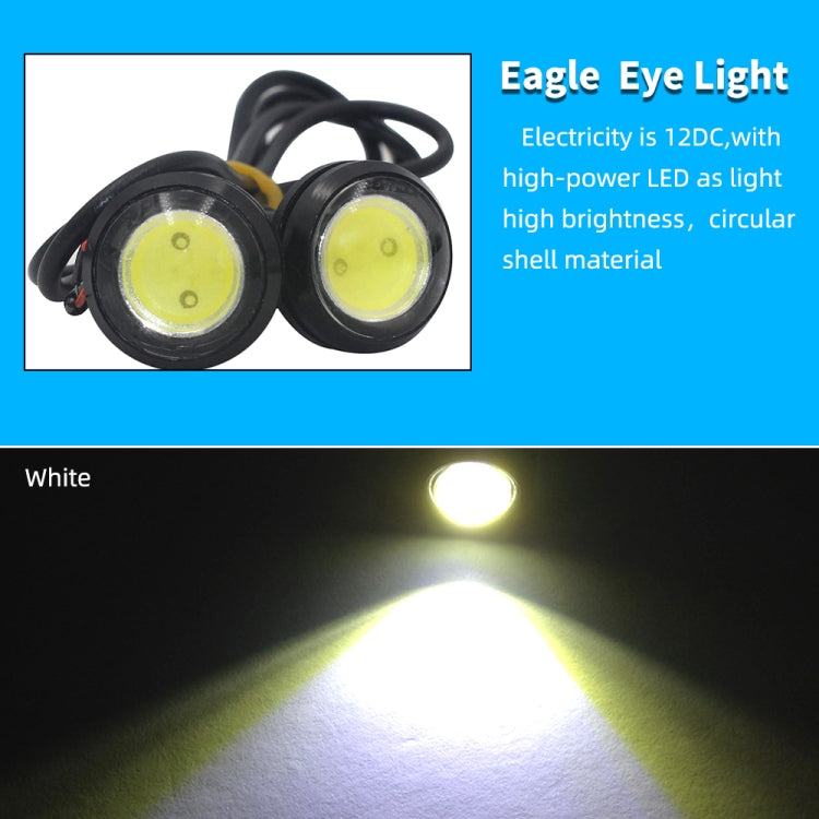 10 PCS 23mm 1.5W DC9-80V Motorcycle Eagle Eye Light Double Lens(White Light) - Eagle Eye Lights by buy2fix | Online Shopping UK | buy2fix