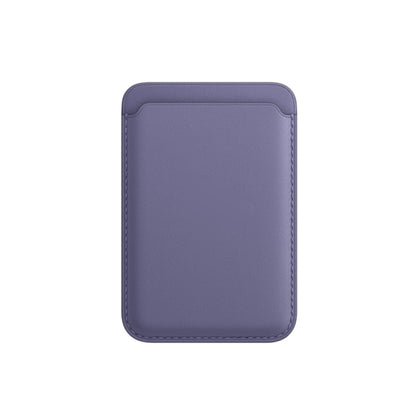 Leather Wallet Pouch Card Holder Magsafing Case for iPhone 13 Series / 12 Series (Purple) - Apple Accessories by buy2fix | Online Shopping UK | buy2fix