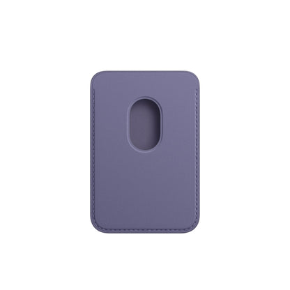 Leather Wallet Pouch Card Holder Magsafing Case for iPhone 13 Series / 12 Series (Purple) - Apple Accessories by buy2fix | Online Shopping UK | buy2fix