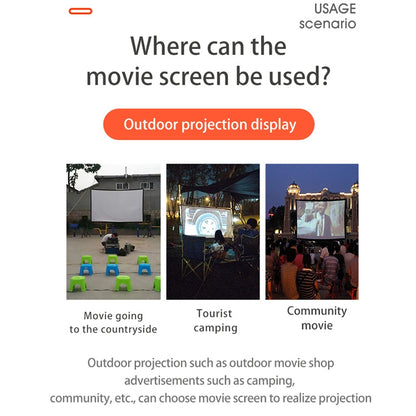 Simple Folding High Density Polyester Projector Film Curtain, Size:100 inch (4:3) Projection Area: 203x152cm - Consumer Electronics by buy2fix | Online Shopping UK | buy2fix