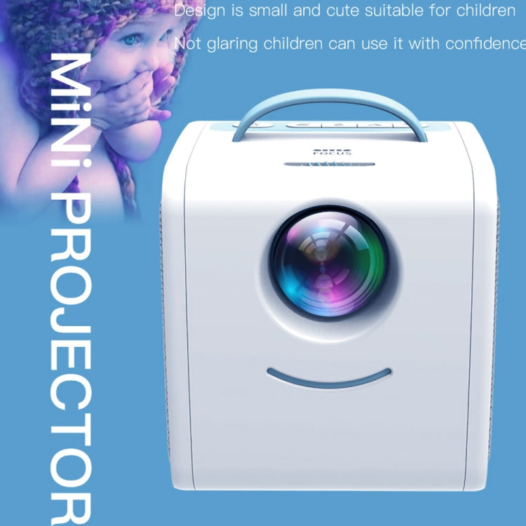 Q2 LED 1080P Mini Portable Projector Children Projector, Plug Type:EU Plug(Blue White) - Consumer Electronics by buy2fix | Online Shopping UK | buy2fix