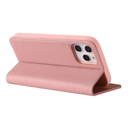 For iPhone 12 / 12 Pro GEBEI PU+TPU Horizontal Flip Protective Case with Holder & Card Slots(Rose Gold) - iPhone 12 / 12 Pro Cases by GEBEI | Online Shopping UK | buy2fix