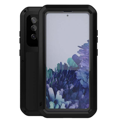 For Samsung Galaxy S20 FE LOVE MEI Metal Shockproof Waterproof Dustproof Protective Case with Glass(Black) - Galaxy S20 FE Cases by NILLKIN | Online Shopping UK | buy2fix