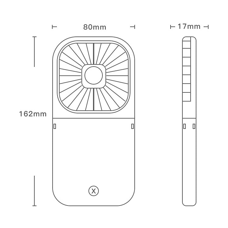 F20 Electroplating Handheld Fan Portable Desktop Folding Mute USB Hanging Neck Fan (Pink) - Electric Fans by buy2fix | Online Shopping UK | buy2fix