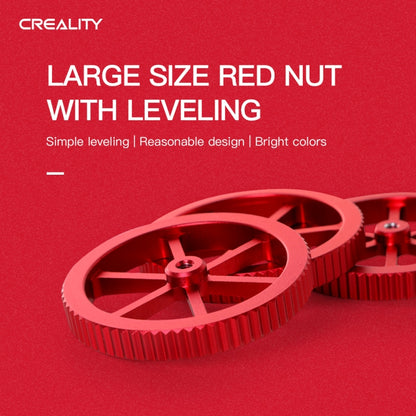 Creality Metal Red Hand Screwed Leveling Nut for Ender-3 / Ender-3 Pro / Ender-3 V2 / CR-10 Pro V2 3D Printer (Red) - Consumer Electronics by Creality | Online Shopping UK | buy2fix