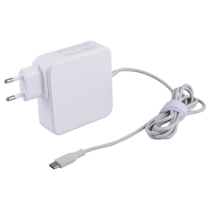 87W USB-C / Type-C Power Adapter Portable Charger with 1.8m Charging Cable, EU Plug(White) - USB Charger by buy2fix | Online Shopping UK | buy2fix