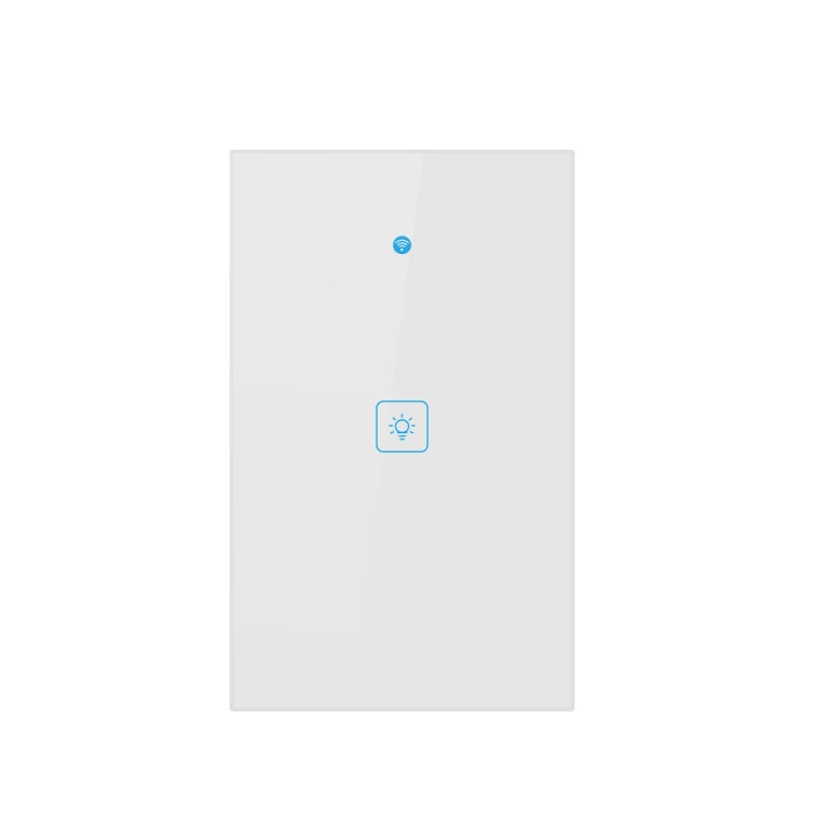 WS-US-01 EWeLink APP & Touch Control 2A 1 Gang Tempered Glass Panel Smart Wall Switch, AC 90V-250V, US Plug - Consumer Electronics by buy2fix | Online Shopping UK | buy2fix