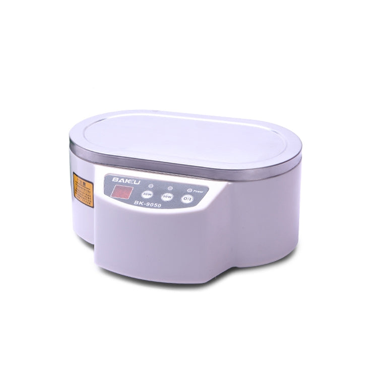 BAKU BK-9050 30W / 50W Adjustable 0.6L LCD Display Ultrasonic Cleaner, AC 220V(White) - Ultrasonic Cleaner by BAKU | Online Shopping UK | buy2fix