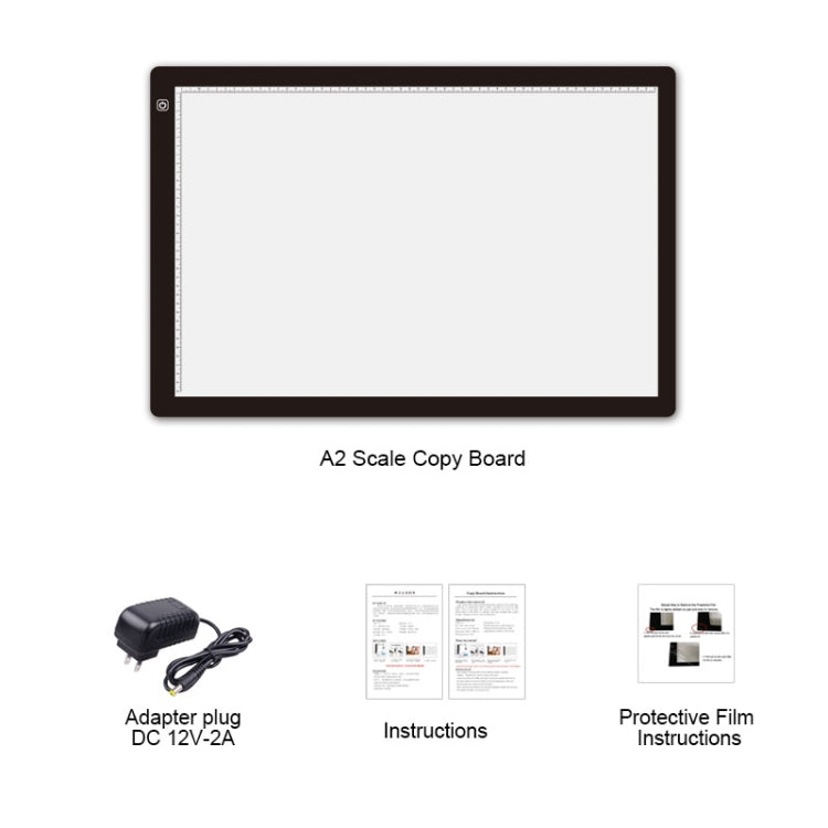 A2 Size 23W 12V  LED Three Level of Brightness Dimmable Acrylic Copy Boards for Anime Sketch Drawing Sketchpad, with Power Adapter - Consumer Electronics by buy2fix | Online Shopping UK | buy2fix