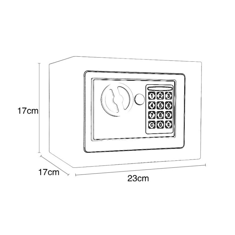 17E Home Mini Electronic Security Lock Box Wall Cabinet Safety Box without Coin-operated Function(Red) - Security by buy2fix | Online Shopping UK | buy2fix