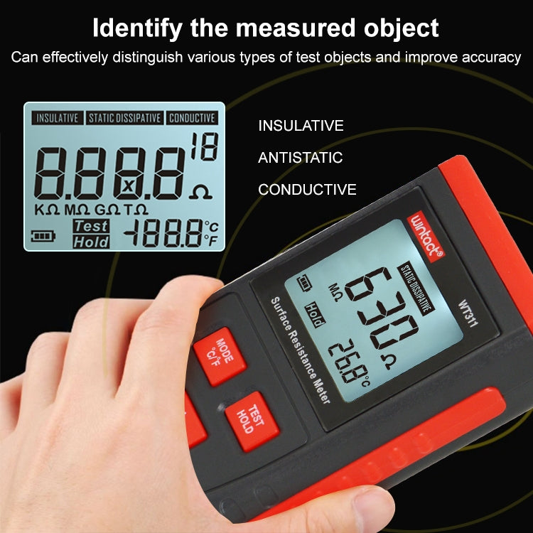 Wintact WT311 Surface Resistance Meter - Battery & Resistance Tester by Wintact | Online Shopping UK | buy2fix