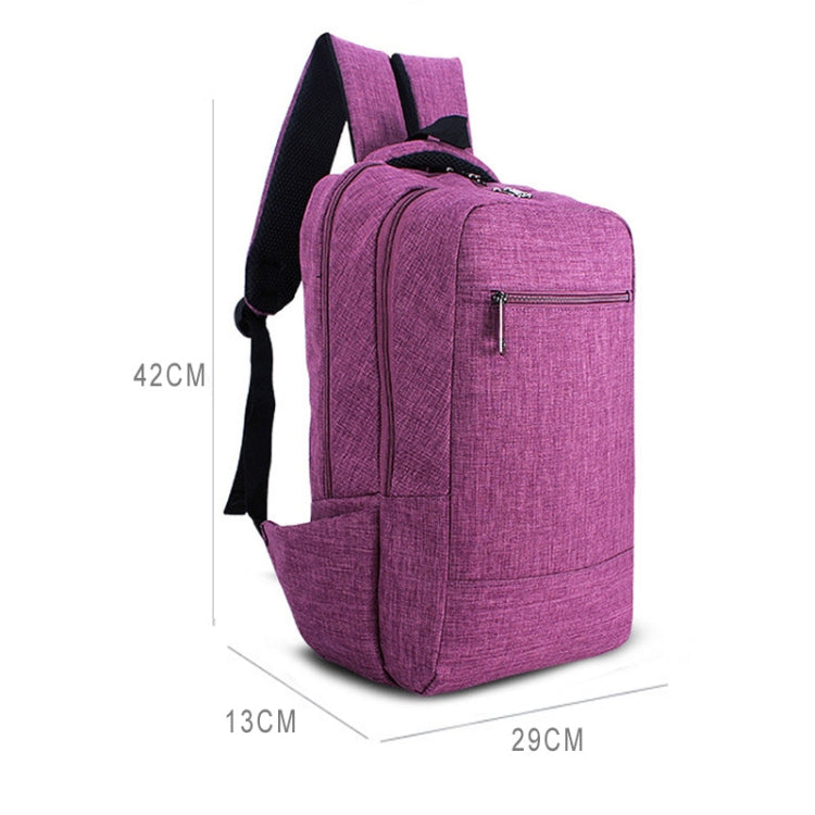 Universal Multi-Function Canvas Cloth Laptop Computer Shoulders Bag Business Backpack Students Bag, Size: 43x28x12cm, For 15.6 inch and Below Macbook, Samsung, Lenovo, Sony, DELL Alienware, CHUWI, ASUS, HP(Purple) - Backpack by buy2fix | Online Shopping UK | buy2fix