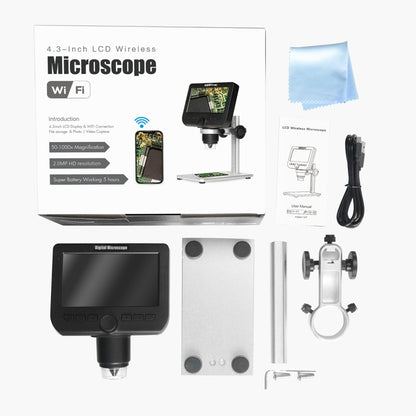 inskam317 1080P 4.3 inch LCD Screen WiFi HD Digital Microscope, Metal Bracket - Consumer Electronics by buy2fix | Online Shopping UK | buy2fix