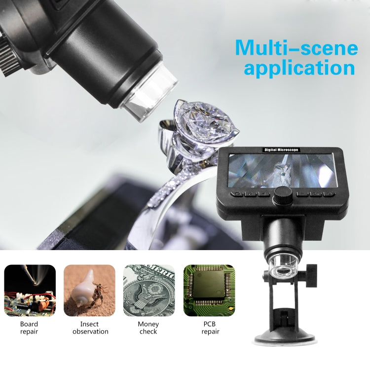 inskam317 1080P 4.3 inch LCD Screen WiFi HD Digital Microscope, Sucker Bracket - Consumer Electronics by buy2fix | Online Shopping UK | buy2fix