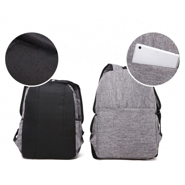 Universal Multi-Function Canvas Laptop Computer Shoulders Bag Leisurely Backpack Students Bag, Big Size: 42x29x13cm, For 15.6 inch and Below Macbook, Samsung, Lenovo, Sony, DELL Alienware, CHUWI, ASUS, HP(Grey) - Backpack by buy2fix | Online Shopping UK | buy2fix