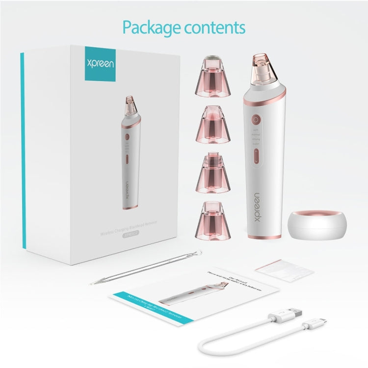 XPREEN XPRE037 Wireless Charging  Multi-function Blackhead Extractor Pore Cleanser with Four Probes & LED Lighting Function(White) - Beauty Instrument by Xpreen | Online Shopping UK | buy2fix