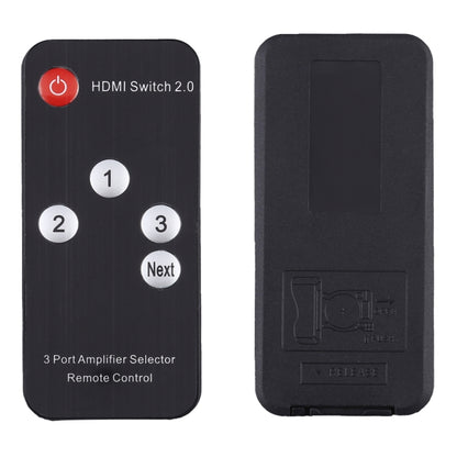 3X1 4K/60Hz HDMI 2.0 Switch with Remote Control, EU Plug - Switch by buy2fix | Online Shopping UK | buy2fix