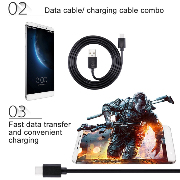 HAWEEL 1m USB-C / Type-C to USB 2.0 Data & Charging Cable(Black) - USB-C & Type-C Cable by buy2fix | Online Shopping UK | buy2fix