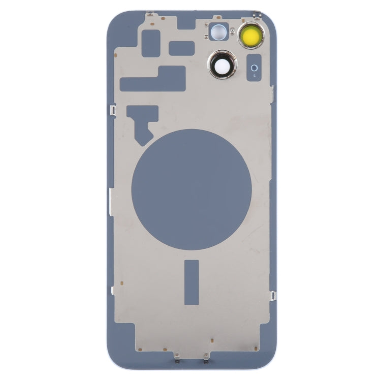 Glass Battery Back Cover with Holder for iPhone 14(Blue) -  by buy2fix | Online Shopping UK | buy2fix