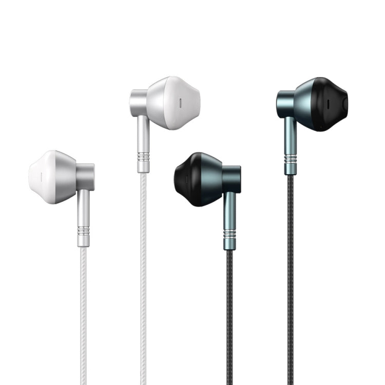 REMAX RM-201 In-Ear Stereo Metal Music Earphone with Wire Control + MIC, Support Hands-free(Tarnish) - Normal Style Earphone by REMAX | Online Shopping UK | buy2fix