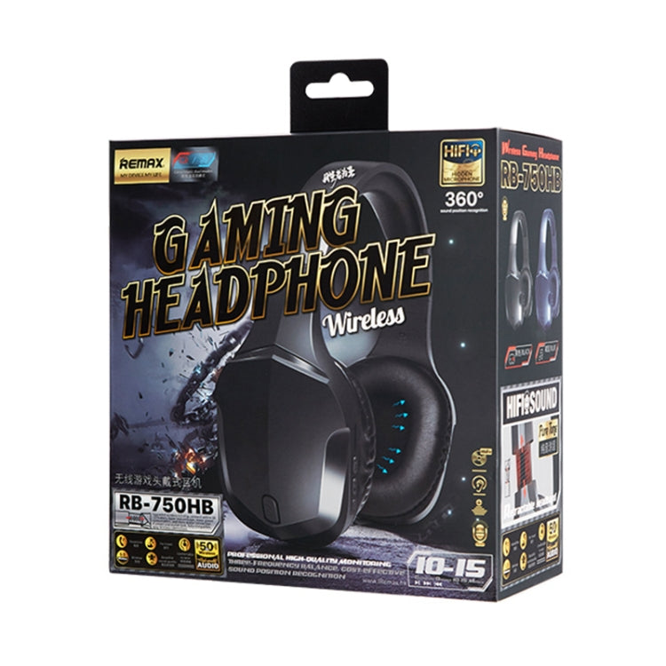 REMAX RB-750HB Wireless Gaming Bluetooth V5.0 Headphone (Navy Blue) - Headset & Headphone by REMAX | Online Shopping UK | buy2fix
