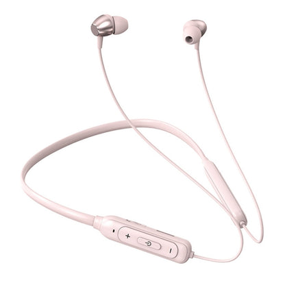 M61 Bluetooth 5.1 Business Sport Magnetic Metal Stereo Neck-mounted Bluetooth Earphone(Pink) - Neck-mounted Earphone by buy2fix | Online Shopping UK | buy2fix