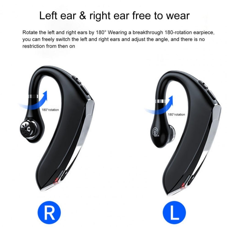 DS800 Bluetooth 5.0 Universal Hanging Ear Style Business Sports Wireless Bluetooth Earphone, Upgrade Version (Black) - Bluetooth Earphone by buy2fix | Online Shopping UK | buy2fix