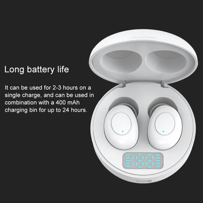 J1 TWS Digital Display Bluetooth V5.0 Wireless Earphones with LED Charging Box(White) - TWS Earphone by buy2fix | Online Shopping UK | buy2fix