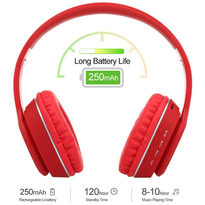 L350 Foldable Wireless Sports Stereo Bluetooth Headset, Supports IOS Power Display & HD Calling & FM & TF Card & 3.5mm AUX (Red) - Headset & Headphone by buy2fix | Online Shopping UK | buy2fix