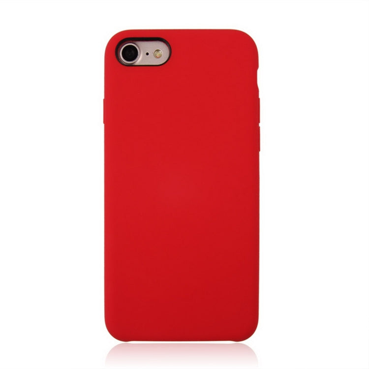 For iPhone SE 2020 & 8 & 7 Pure Color Liquid Silicone + PC Shockproof Defender Case(Red) - More iPhone Cases by buy2fix | Online Shopping UK | buy2fix