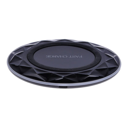 DC5V Input Diamond Qi Standard Fast Charging Wireless Charger, Cable Length: 1m(Black) - Apple Accessories by buy2fix | Online Shopping UK | buy2fix