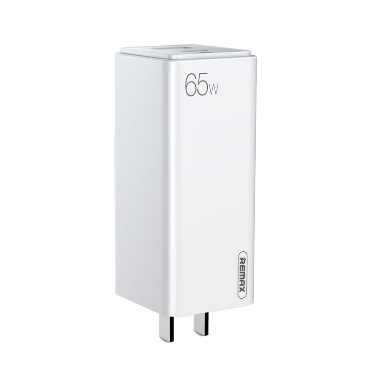 REMAX RP-U50 GaN  65W PD + QC 3.0 Type-C+ USB Port Fast Charger (US)(White) - USB Charger by REMAX | Online Shopping UK | buy2fix