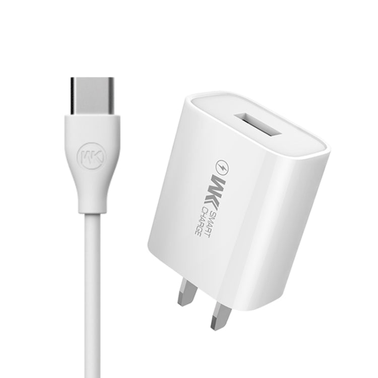 WK WP-U69a 2.0A Speed Mini USB Charger + USB to Type-C / USB-C Data Cable, Plug Type: US Plug - Apple Accessories by WK | Online Shopping UK | buy2fix