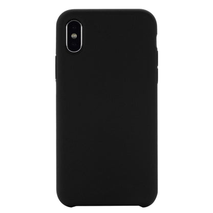 For iPhone XR Four Corners Full Coverage Liquid Silicone Case(Black) - More iPhone Cases by buy2fix | Online Shopping UK | buy2fix