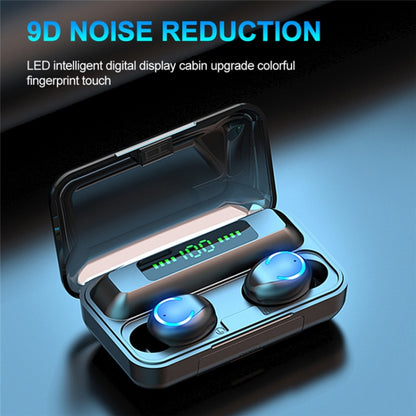 F9-9 TWS CVC8.0 Noise Cancelling Bluetooth Earphone with Charging Box, Support Touch Lighting Effect & Three-screen LED Power Display & Power Bank & Mobile Phone Holder & HD Call & Voice Assistant(Blue) - TWS Earphone by buy2fix | Online Shopping UK | buy2fix