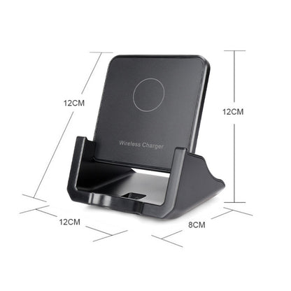 A918 10W Mobile Phone Vertical Wireless Quick Charger Holder(Black) - Apple Accessories by buy2fix | Online Shopping UK | buy2fix