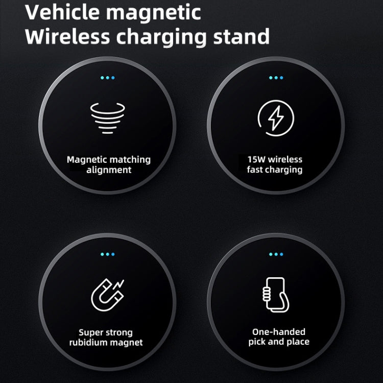 JJT-969 15W Max Output Magnetic Car Air Outlet Bracket Wireless Charger(White) - In Car by buy2fix | Online Shopping UK | buy2fix