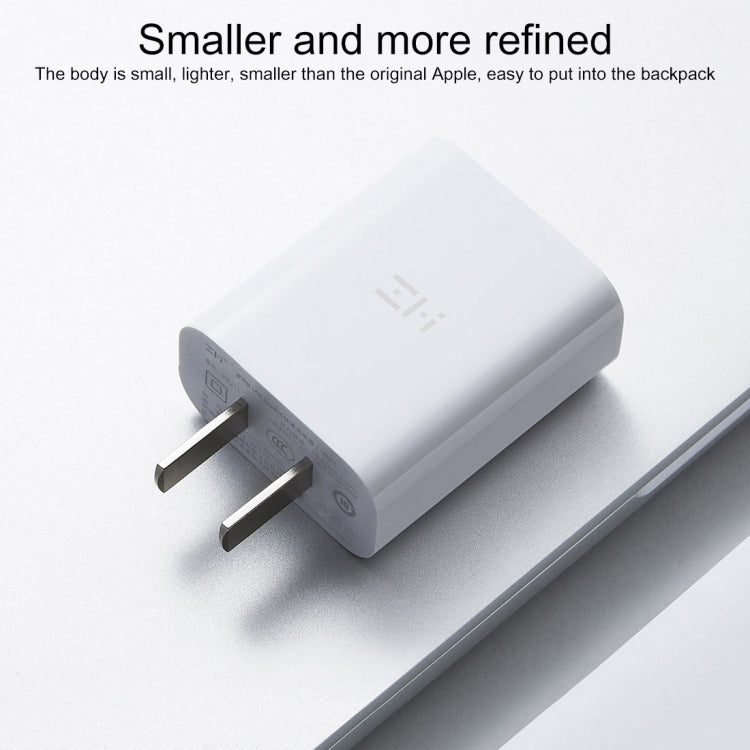 Original Xiaomi Youpin ZMI 20W Quick Charger Power Adapter with Type-C / USB-C to 8 Pin Charging Cable, US Plug(White) - USB Charger by Xiaomi | Online Shopping UK | buy2fix