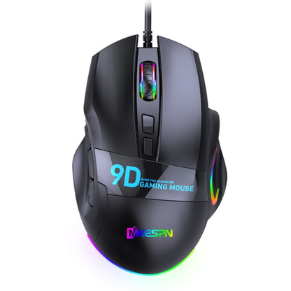 MKESPN X10 9-Buttons RGB Wired Full Speed Macro Definition Gaming Mouse - Wired Mice by MKESPN | Online Shopping UK | buy2fix