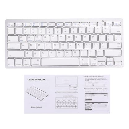 BK-3001 Bluetooth Wireless 78 Keys Ultrathin Keyboard for Windows / iPad / iPhone(Silver) -  by buy2fix | Online Shopping UK | buy2fix