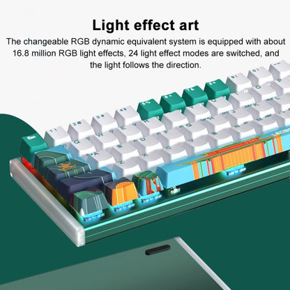 LEOBOG K67 2.4G Bluetooth Wireless RGB Three Mode Customized Mechanical Keyboard, Ice Crystal Switch (Green) - Wireless Keyboard by buy2fix | Online Shopping UK | buy2fix