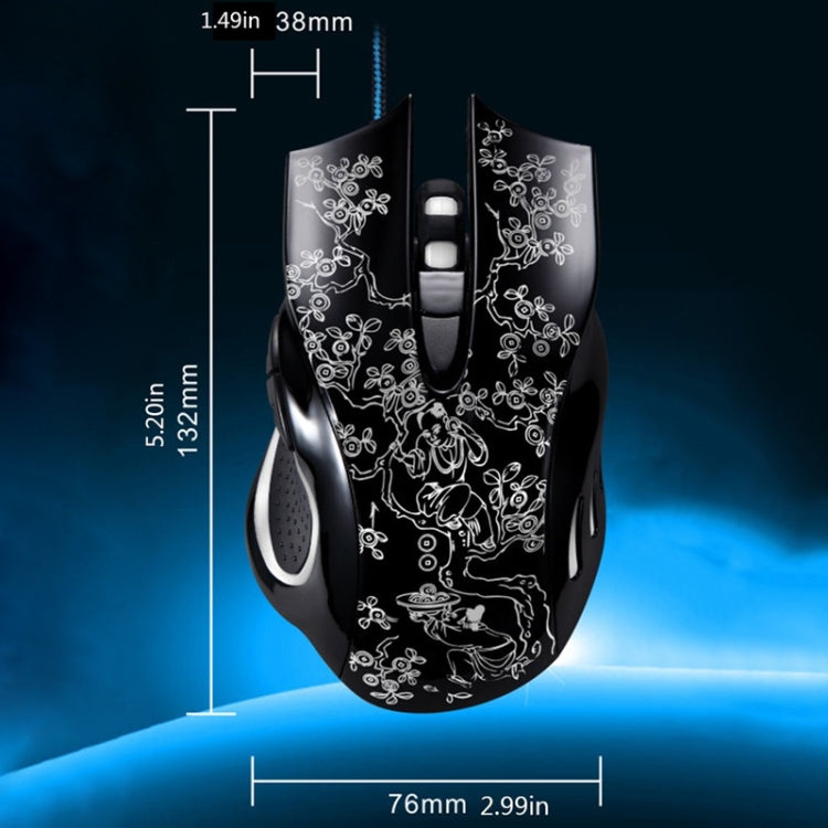 ZGB 169 USB 2400DPI Four-speed Adjustable LED Backlight Wired Optical E-sport Gaming Mouse with Counter Weight, Length: 1.45m(White) - Computer & Networking by Chasing Leopard | Online Shopping UK | buy2fix