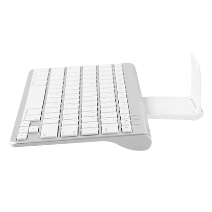 MC Saite 460BT 78 Keys Ultra-thin Mini Wireless Bluetooth Keyboard, Built-in Holder, Support Android / iOS / Windows System(Silver) - Wireless Keyboard by MC Saite | Online Shopping UK | buy2fix